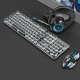 Steampunk Mechanical Keyboard And Mouse Set Retro 87-key Wired Laptop Desktop Office